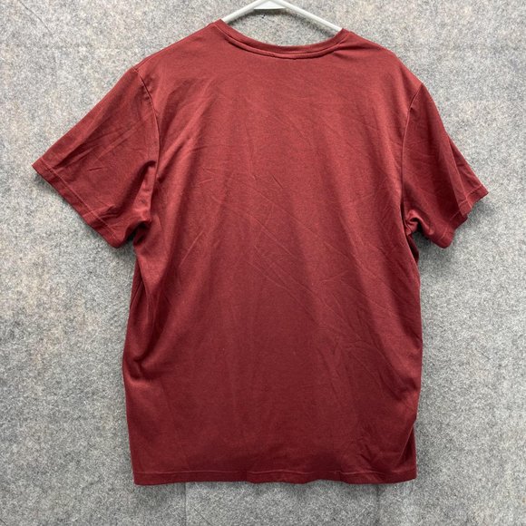 Adidas Shirt Men Large Adult Red Athletic Training Fit Gym Polyester Outdoors - Picture 9 of 12